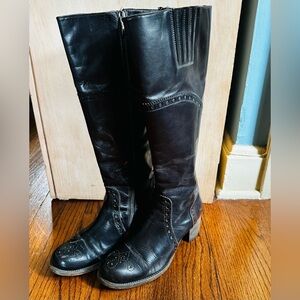Alberto Fermani Black Leather Boots